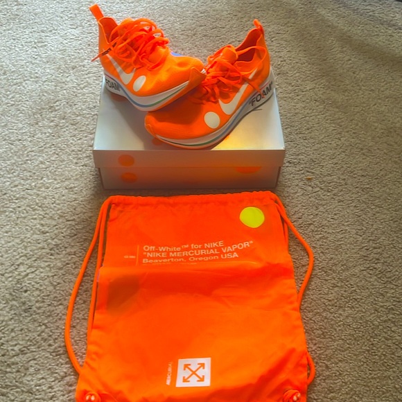 US Size Off-White Nike Zoom fly Mercurial Orange